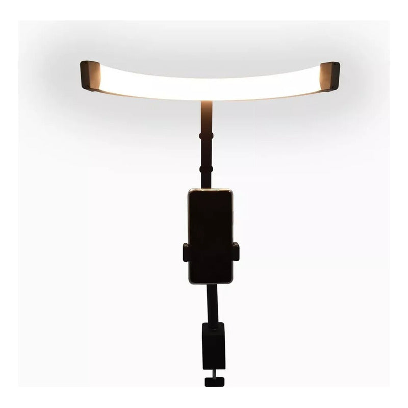 Lámpara Led Gancho De Mesa Para Lashista Manicurista Negro C 43 Cm 4.5 Cm