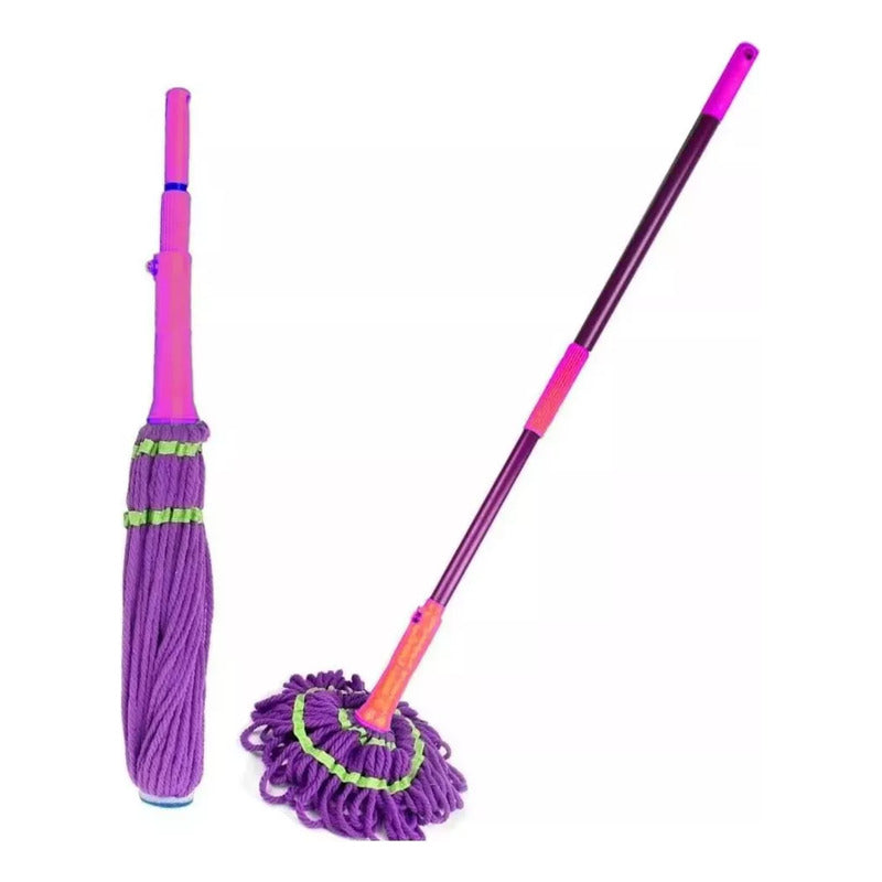 Mopa De Limpieza Sistema Exprimible Trapeador Morado