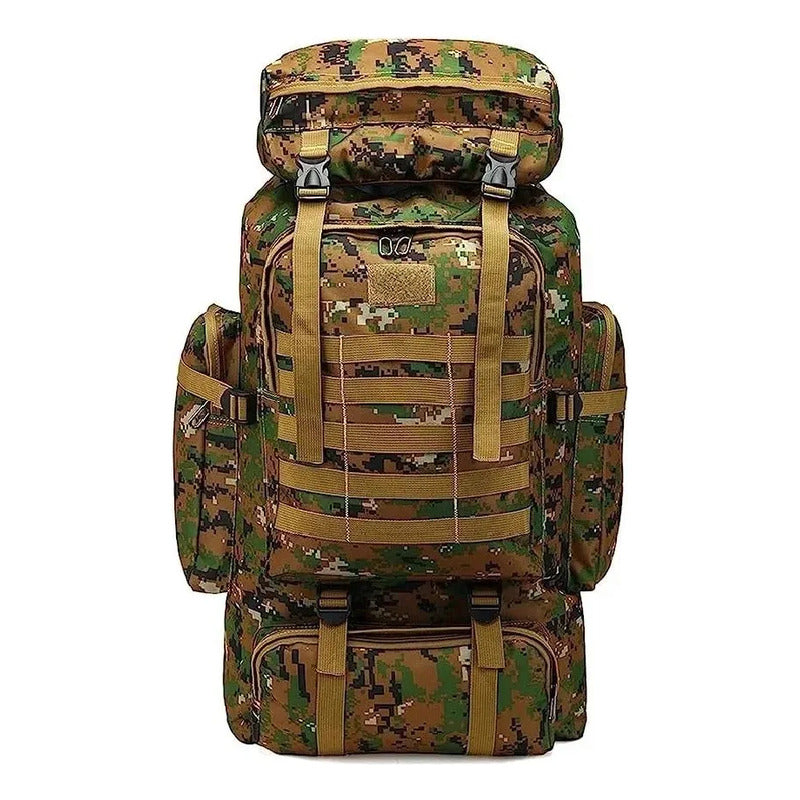 Mochila Táctica 70litros Militar Camping Viaje Tour Outdoor Verde Camuflado