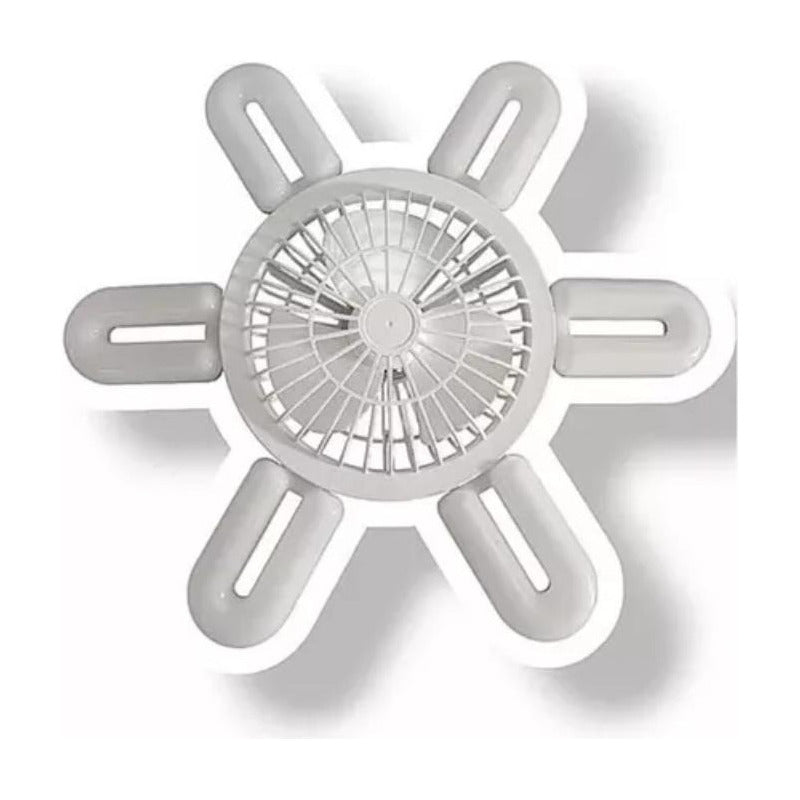 Ventilador De Techo Al Soquete Con Ampolleta Control Remoto 24 Cm 50 Blanco Blanco Plástico 5