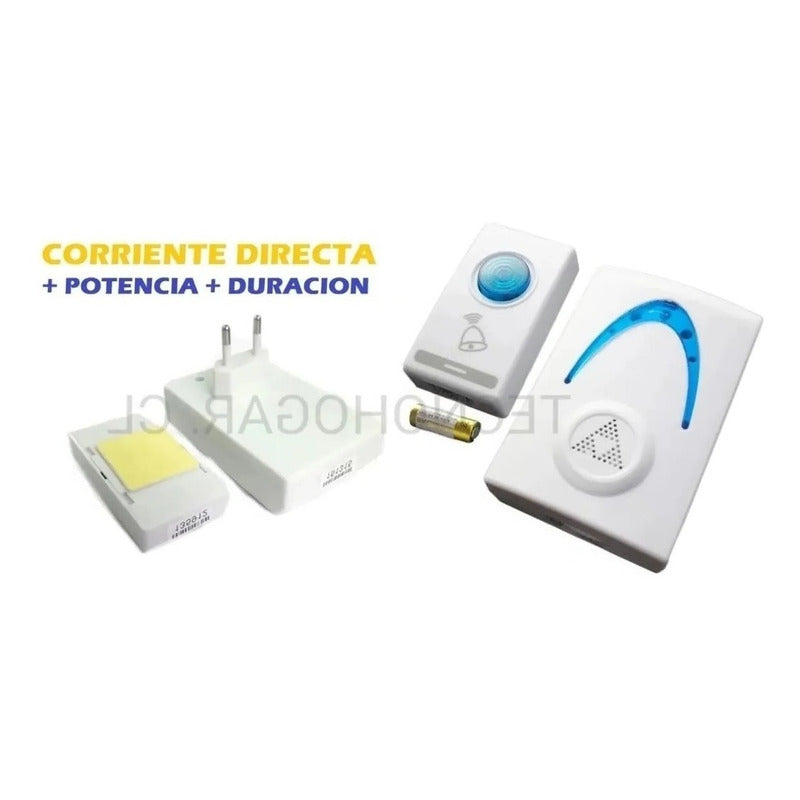 Timbre Inalámbrico 220v Corriente Directa + Control 100m