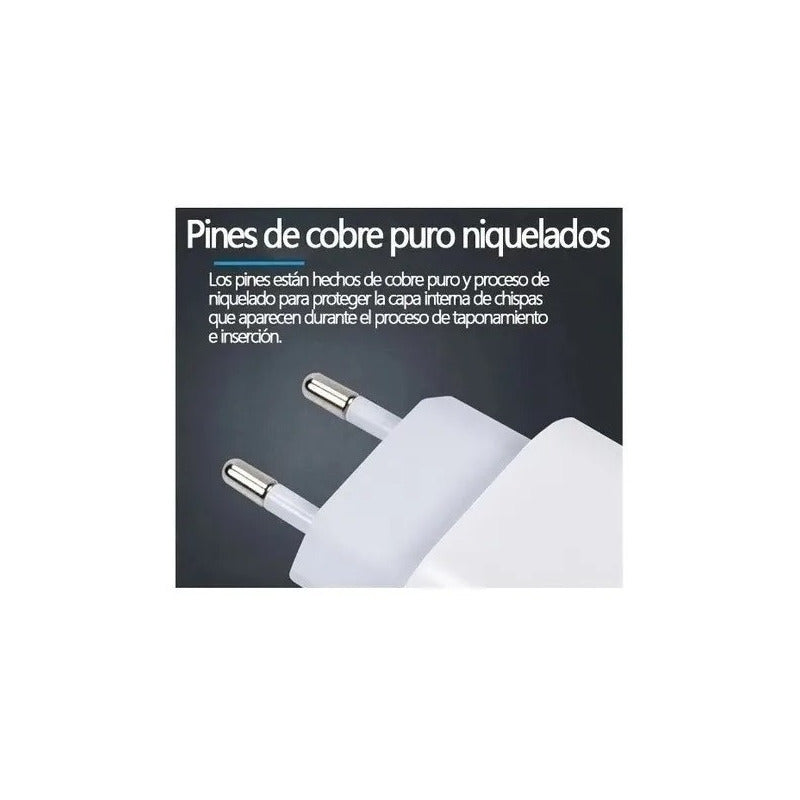 Cargador Tipo C Carga Rápida Blanco