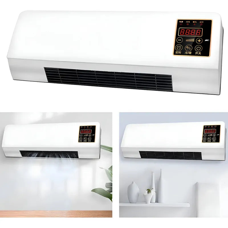 Aire Acondicionado Calefactor Para Pared Aire Caliente Con Control Remoto Blanco