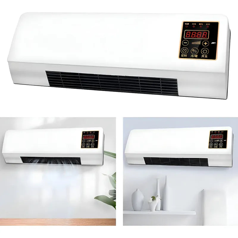 Aire Acondicionado Calefactor Para Pared Aire Caliente Con Control Remoto Blanco
