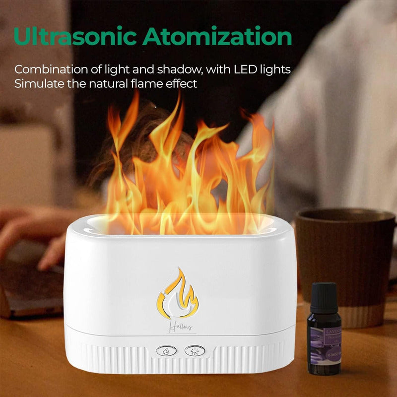 Humidificador Flama Difusor De Aroma Efecto + Esencia