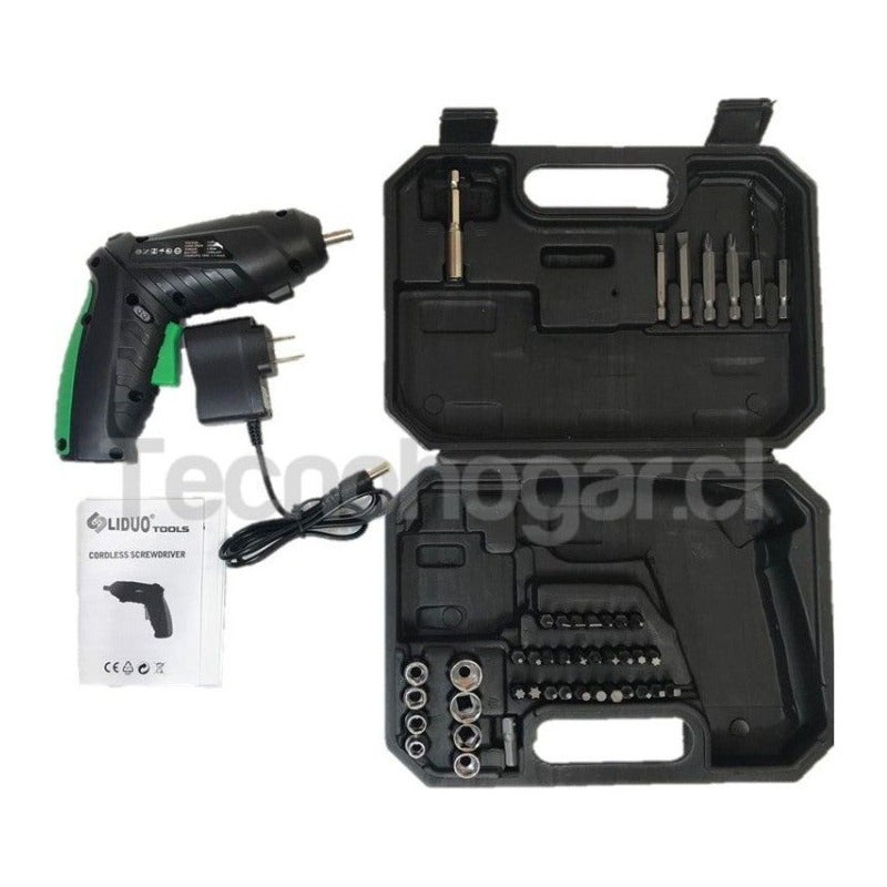 Kit Atornillador Inalámbrico Práctico Taladro Atornillador