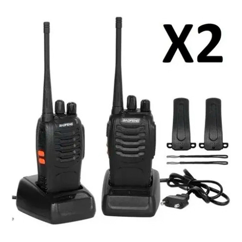Radios X2 Walkie Talkie Baofeng 888s 16 Canales 5km Alcance