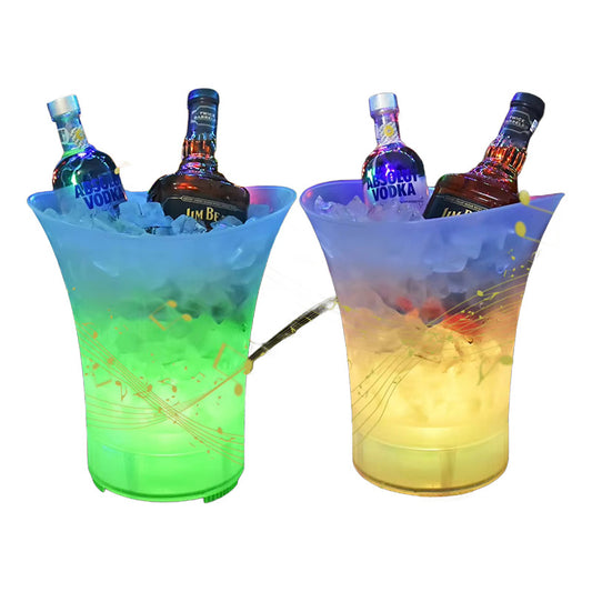 Pack X2 Hielera Parlante Bluetooth Y Luces Led Recargable Agua Lisa
