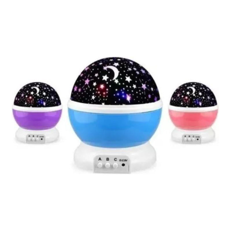 Pack X2 Espantacuco, 2 En 1 Lampara Y Proyector Colores Agua Lila O Rosa