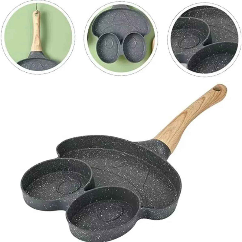 Sarten Multiuso Antihaderente Para Huevos Fritos Y Tortillas Gris