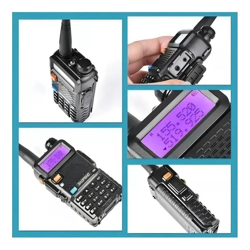 Radio Transmisor Walkie Talkie Baofeng Doble Canal Fm Negro