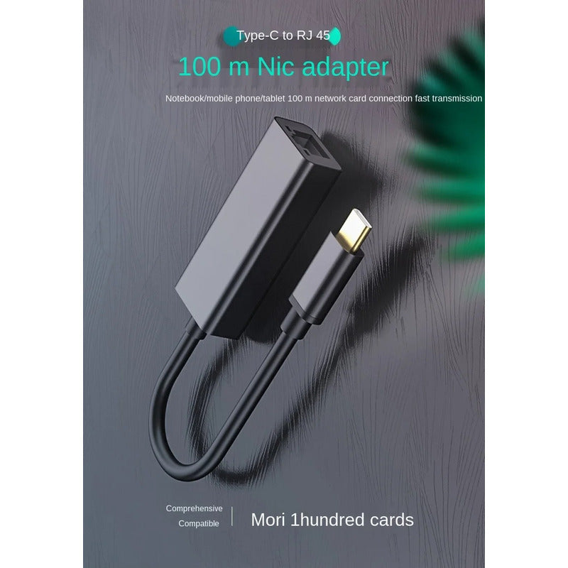 Adaptador Rj45 Para Red Ethernet Lan Usb C 3.1 A 1000mbps