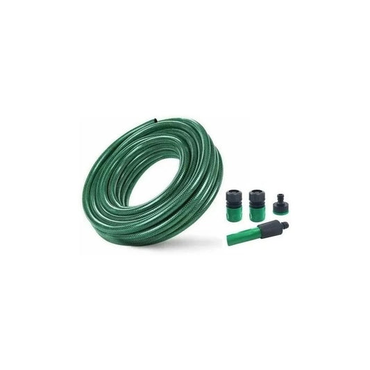 Manguera Reforzada 1/2 Pulgada 20 Mts Mas Pistola Y Acoples Verde
