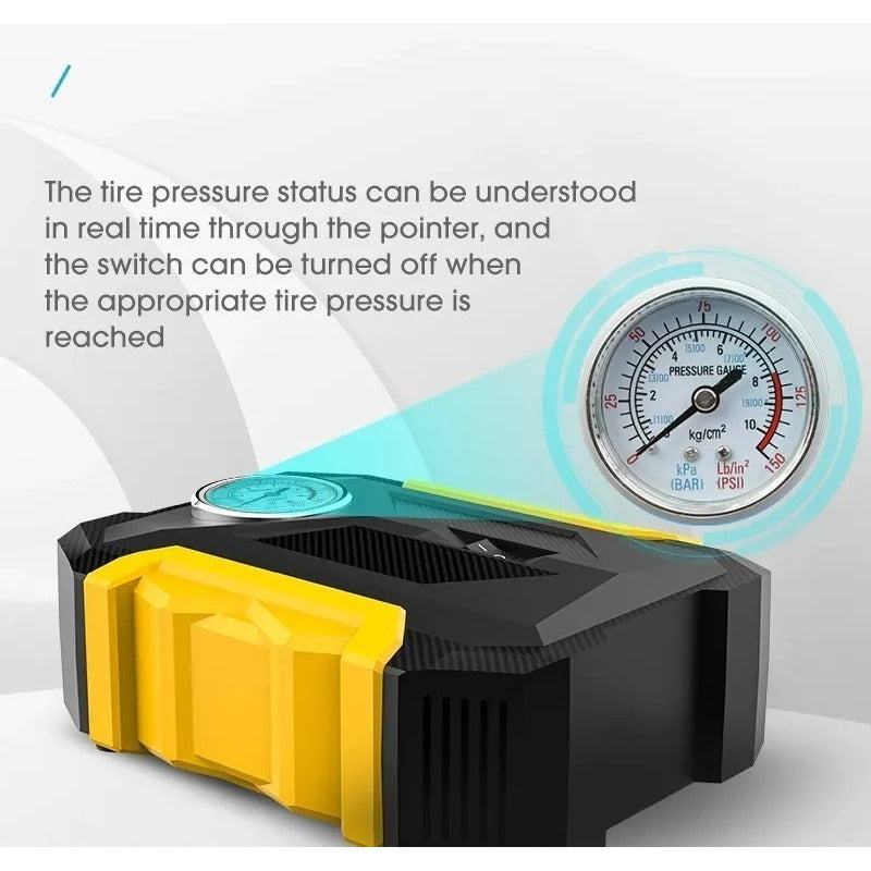 Compresor De Aire Inflador Portable De Auto 12v Con Linterna