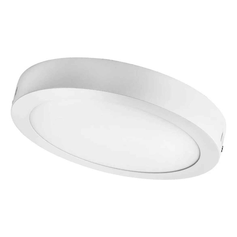 Pack X2 Panel Led Sobrepuesto 18w Foco Plafon Redondo Cuadra Redondo Calido