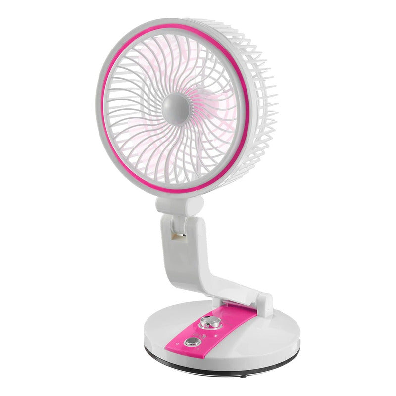 Ventilador Portatil Usb Silencioso Potente Mesa Escritorio 18 Cm Dorado Rojo Plástico 3