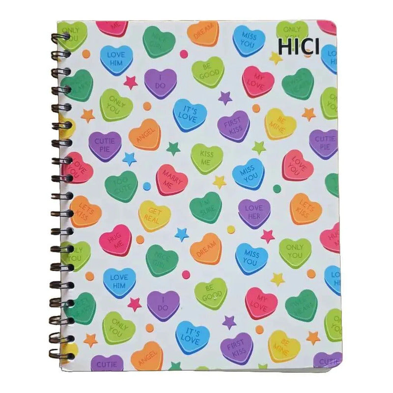 Pack X5 Cuadernos De 100 Hjs Surtidos Espiral 7mm Colegio Hembra 1