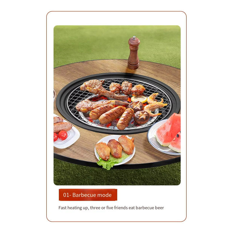 Mesa Parrillera Plegable Multifuncional Camping Asado Y Bbq