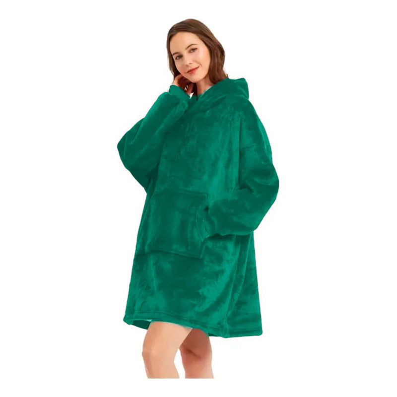 Poncho Chiporro Frazada Sherpa De Felpa Con Capucha Invierno