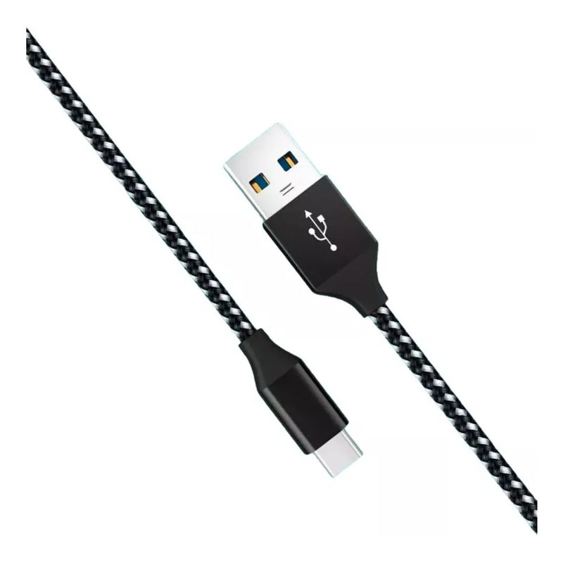 Cable Usb C De 3 Mts Largo Reforzado Carga Rapida