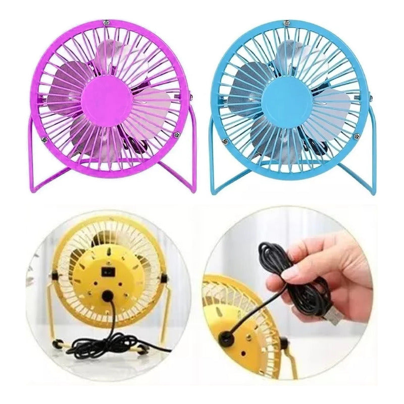 Ventilador Usb Sobremesa Ajustable Mini Fan Usb Silencioso