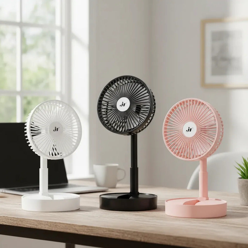 Ventilador De Mesa Escritorio Portatil Usb Silencioso Potent 20 Cm 5w Negro Plástico 3
