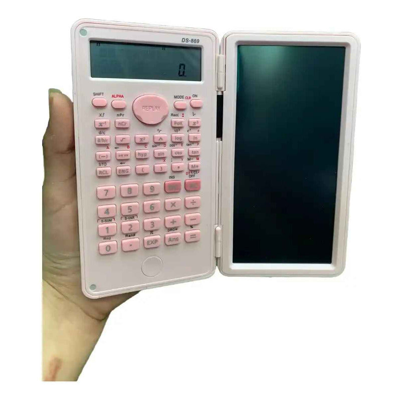 Calculadora Científica Con Tableta Inteligente 240 Funciones Rosa