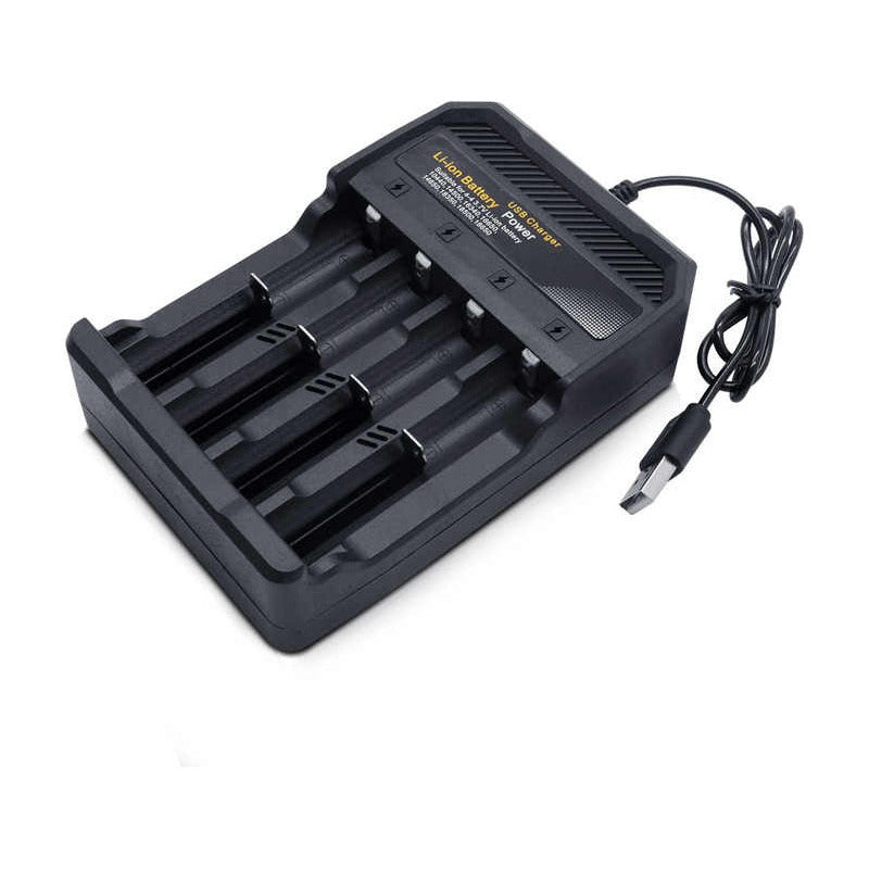 Cargador Para 4 Baterías Li-ion 18650 Inteligente, 1.2a Max