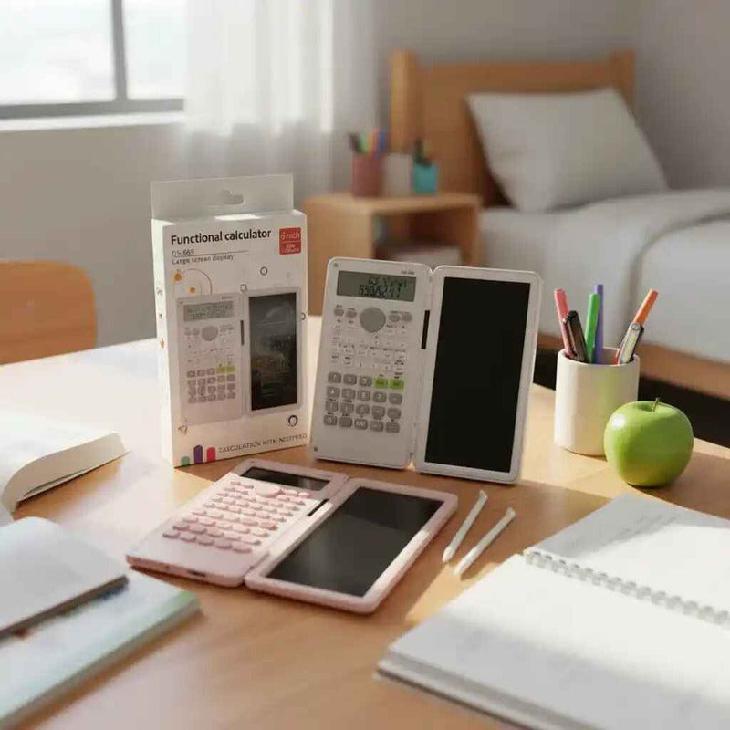 Calculadora Científica Con Tableta Inteligente 240 Funciones Rosa