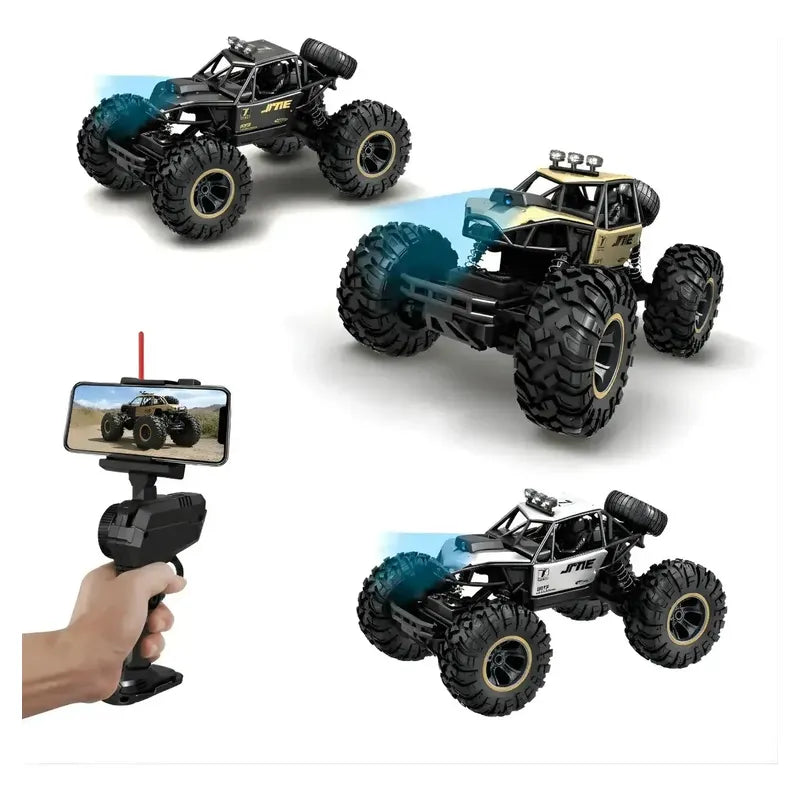 Auto A Control Remoto Rc 4x4+ Lentes Vr Cámara Luces Led App