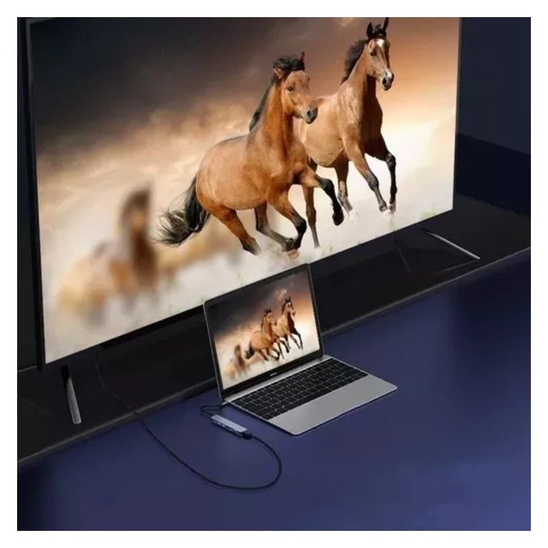 Hub 7 En 1 Usb C Usb 3 Hdmi 4k Pd Lan Rj45 Gigabit