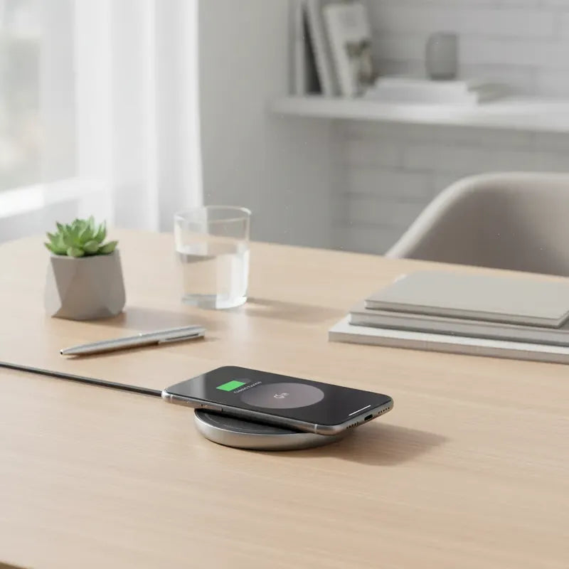 Cargador Inalámbrico Compatible Android Y Ios Vidvie 15w Negro
