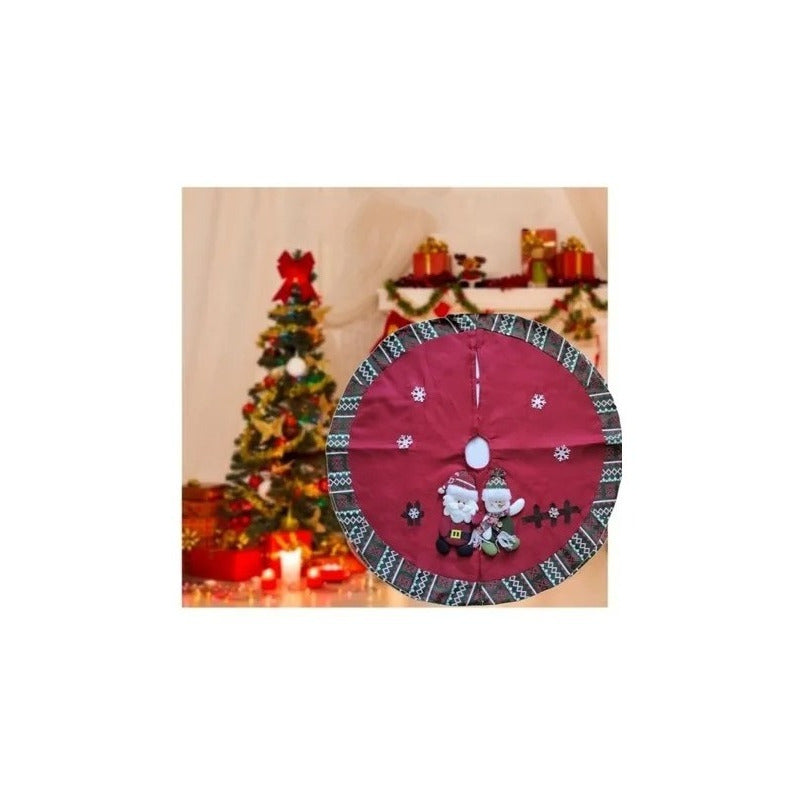 Pie De Árbol Navidad Faldon Decoración 86cm