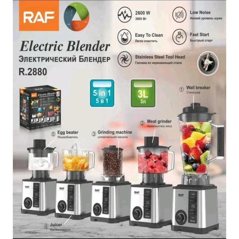 Juego De Licuadora + Picadora De Carne 5en1 2600w 3l