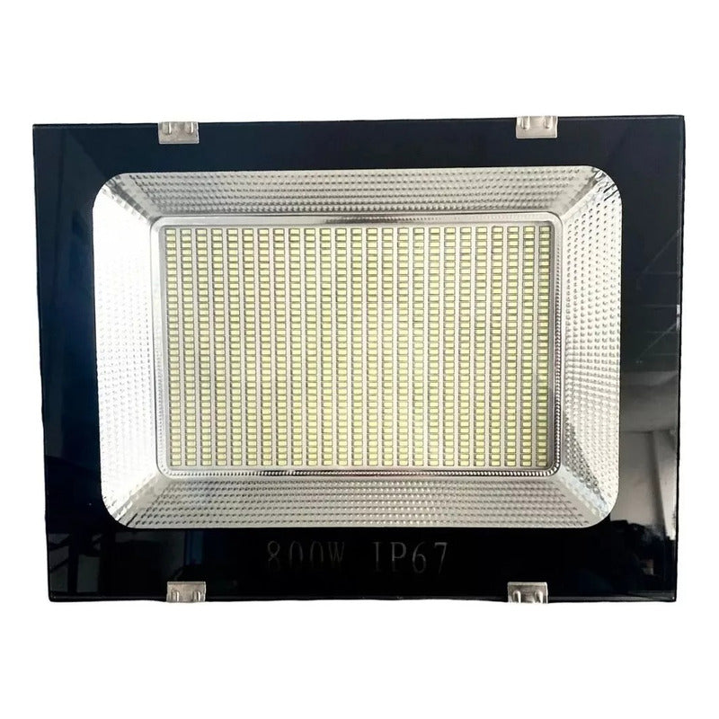Pack X2 Focos Reflectores 800w Luz Led Ip65 Exterior Canchas Negro 10