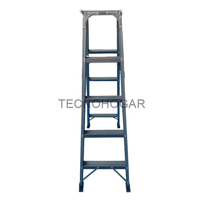 Escalera Plegable Reforzada Metálica 5 Peldaños
