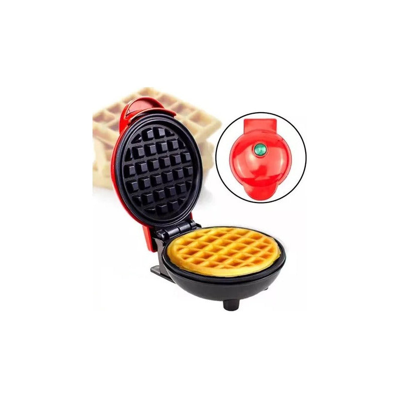 Mini Waflera Eléctrica Redonda Repostería Wafles