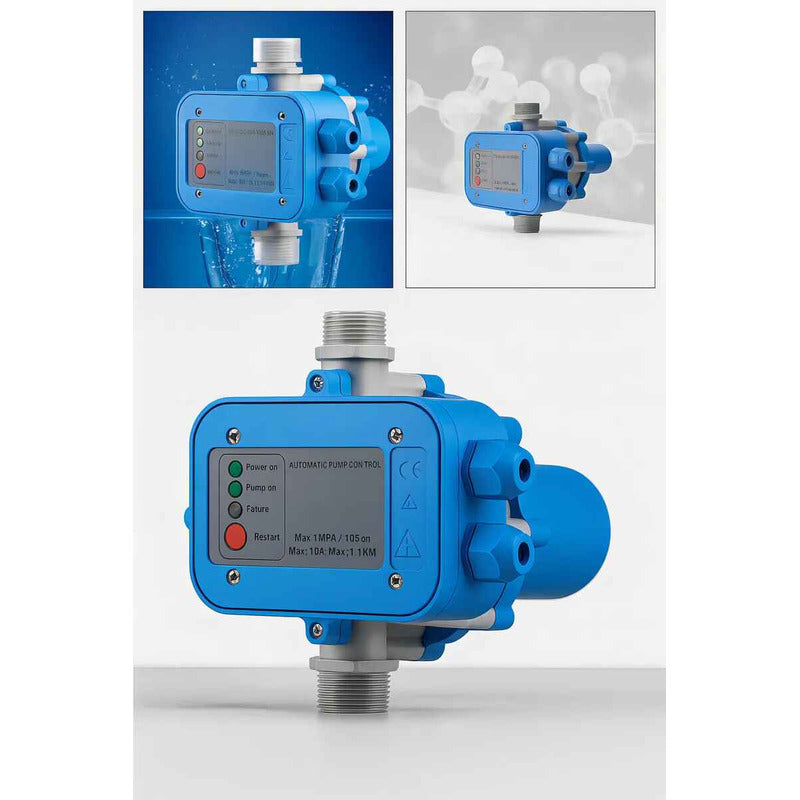 Bomba Agua Periférica 0,5 Hp + Controlador Alta Potencia Azu Azul