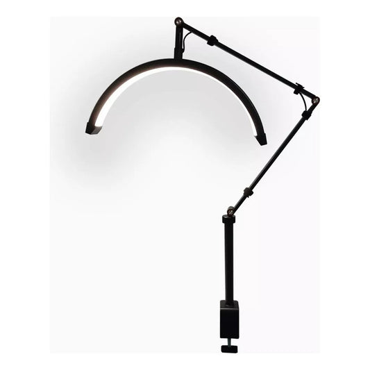 Lámpara Led Gancho De Mesa Para Lashista Manicurista Negro C 43 Cm 4.5 Cm