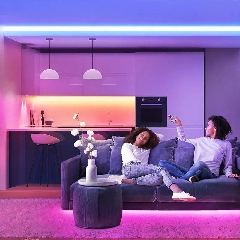 Tira Cinta Led 5050 Luces Rgb Alta Calidad 5m Control Rgb