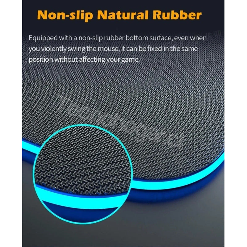 Mouse Pad Gamer Xl Rbg Varias Ritmos 80x30cm Anti Resbalante