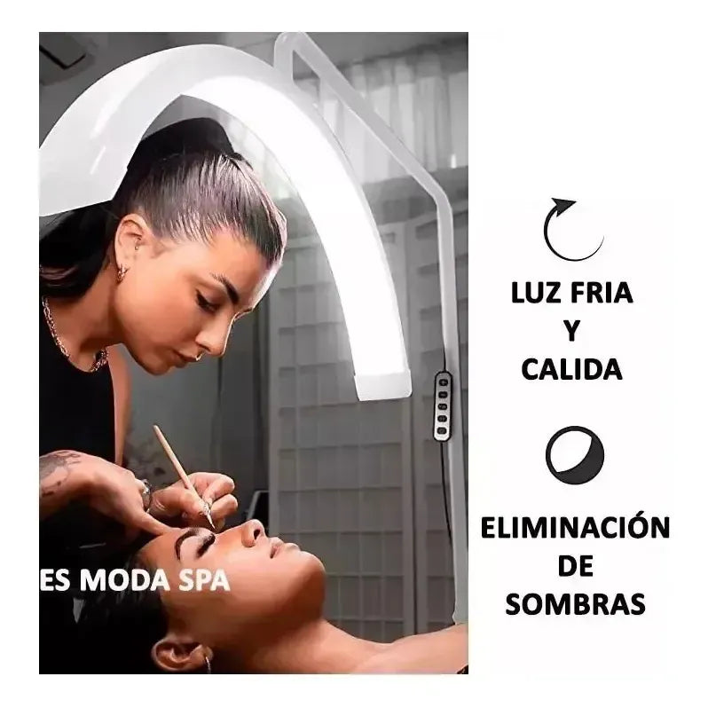 Lámpara Lashista Profesional Pestañas Cejas Spa Tatuaje Led Negro