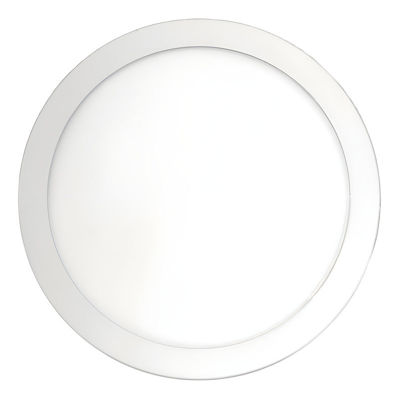 Panel Led Sobrepuesto Redondo 18w 6500k 220mm Blanco