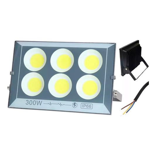 Pack De 2 Focos Proyector 300w Led Sellados Envio Gratis Gris Blanco Cálido