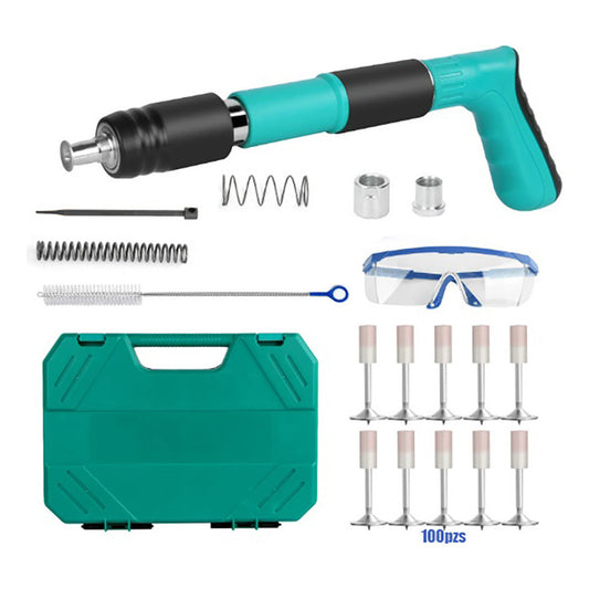 Kit De Pistola De Fijación De Pared Portátil + 100clavos