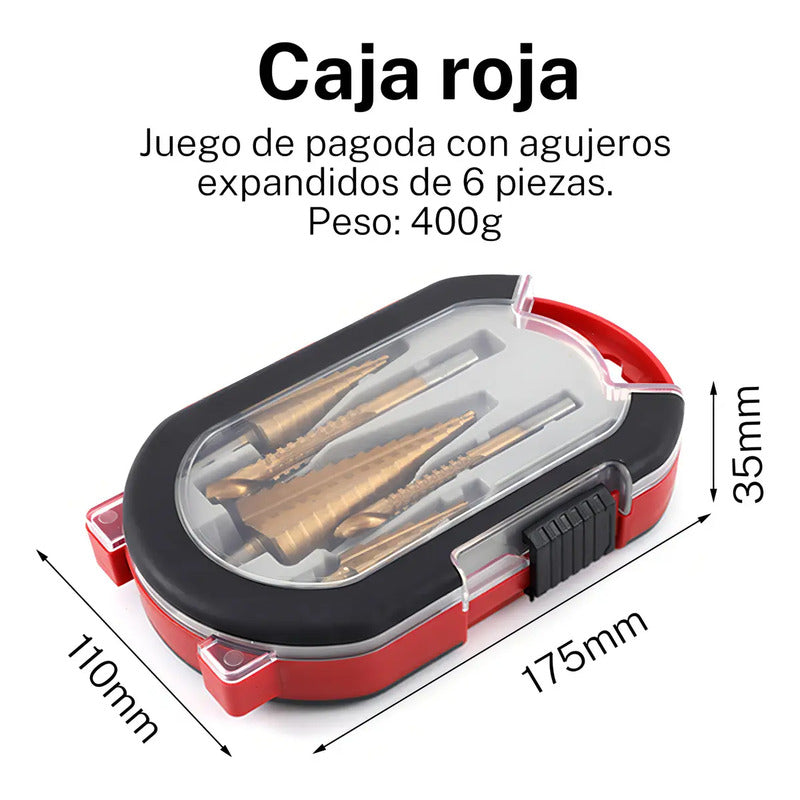 Juego De Brocas Escalonadas Y Dentadas Con Revestimiento