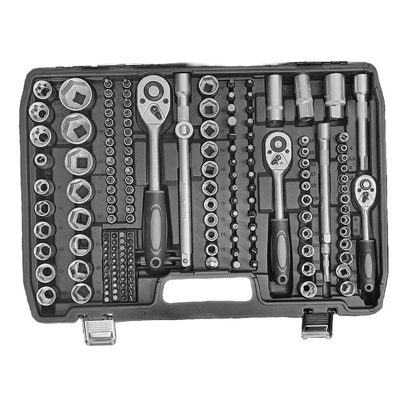 Juego De Dados 216 Piezas Kit De Herramientas + Maletín