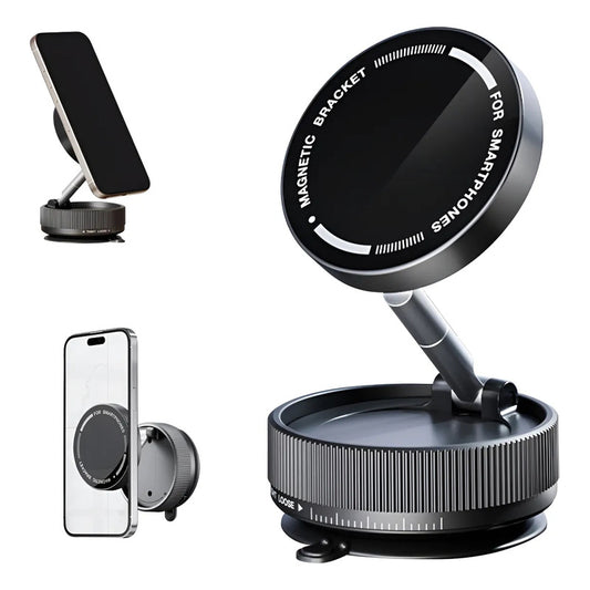 Soporte De Teléfono Magnético Plegable Para Auto Negro