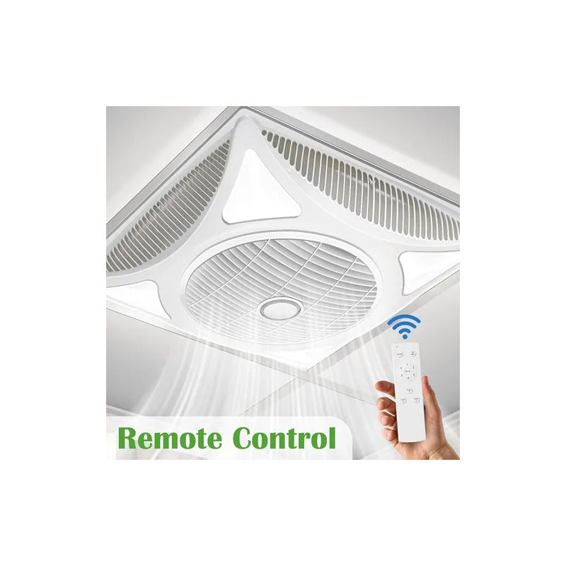 Ventilador De Techo Para Empotrar 60x60 60 Cm Blanco Plástico