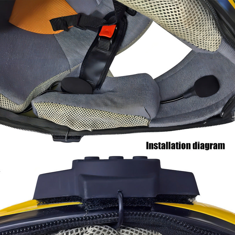 Audífonos Bluetooth Manos Libres Para Casco De Moto Color Negro